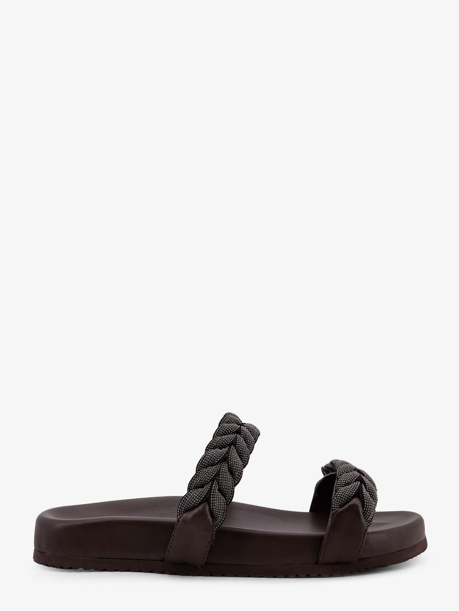 Leather sandals with woven Monili detail leather-sandals-with-woven-monili-detail_913cdf56-7e8a-4b4e-850e-5c895462be4e