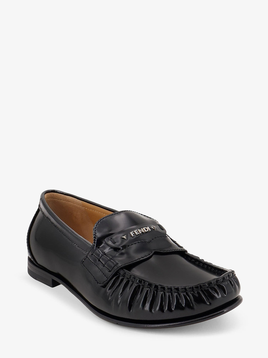 Fendi - Leather Scrunch loafers Nero 36