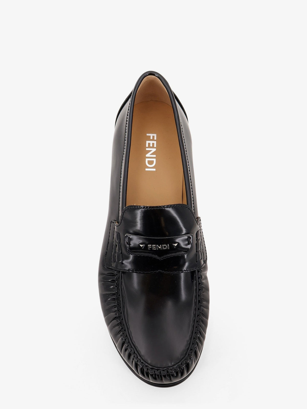 Fendi - Leather Scrunch loafers
