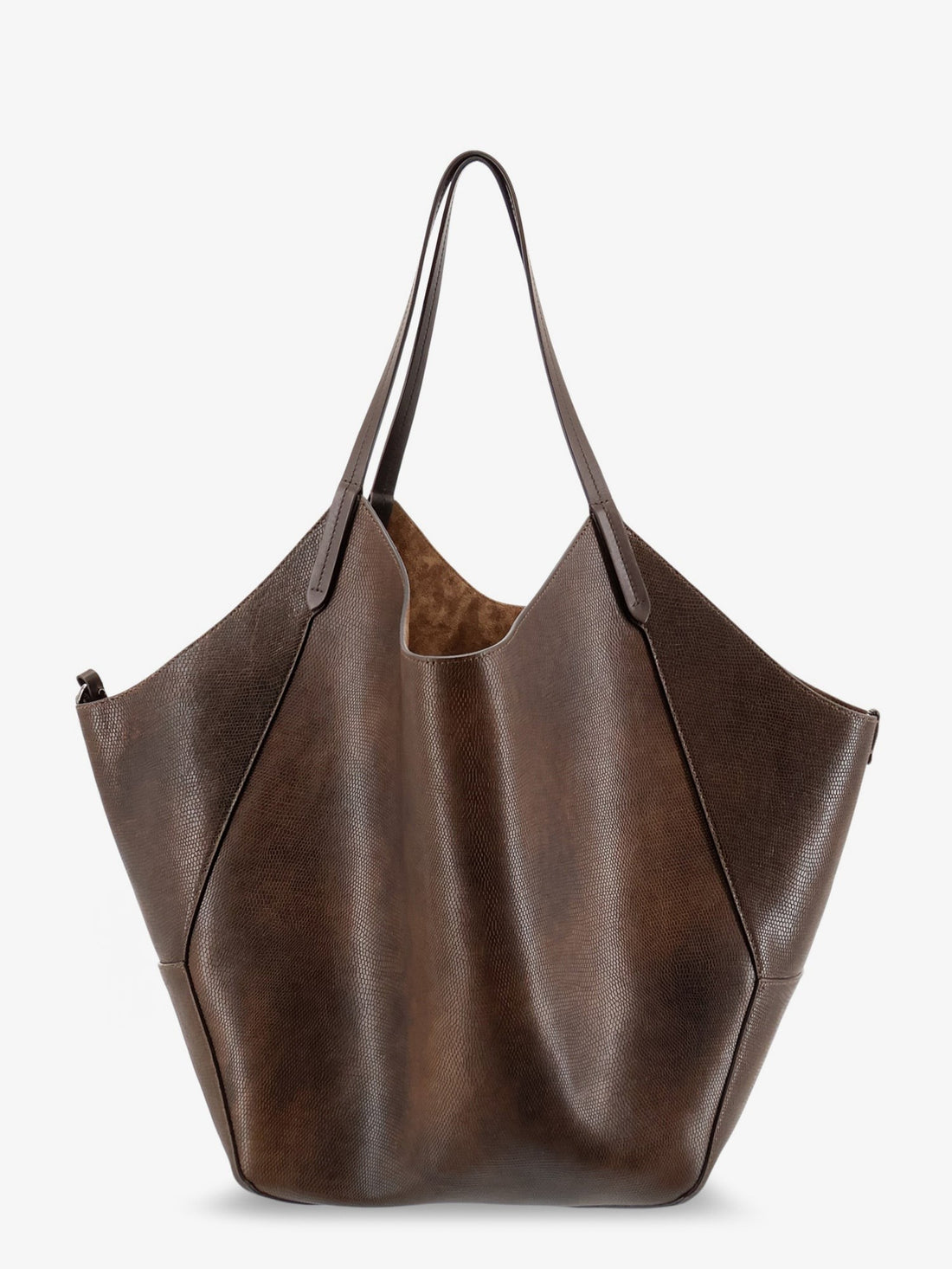 Brunello Cucinelli - Leather shopping bag with side Monili detail leather-shopping-bag-with-side-monili-detail_f687d75f-18e3-4b7d-8b19-628bd76a64ad