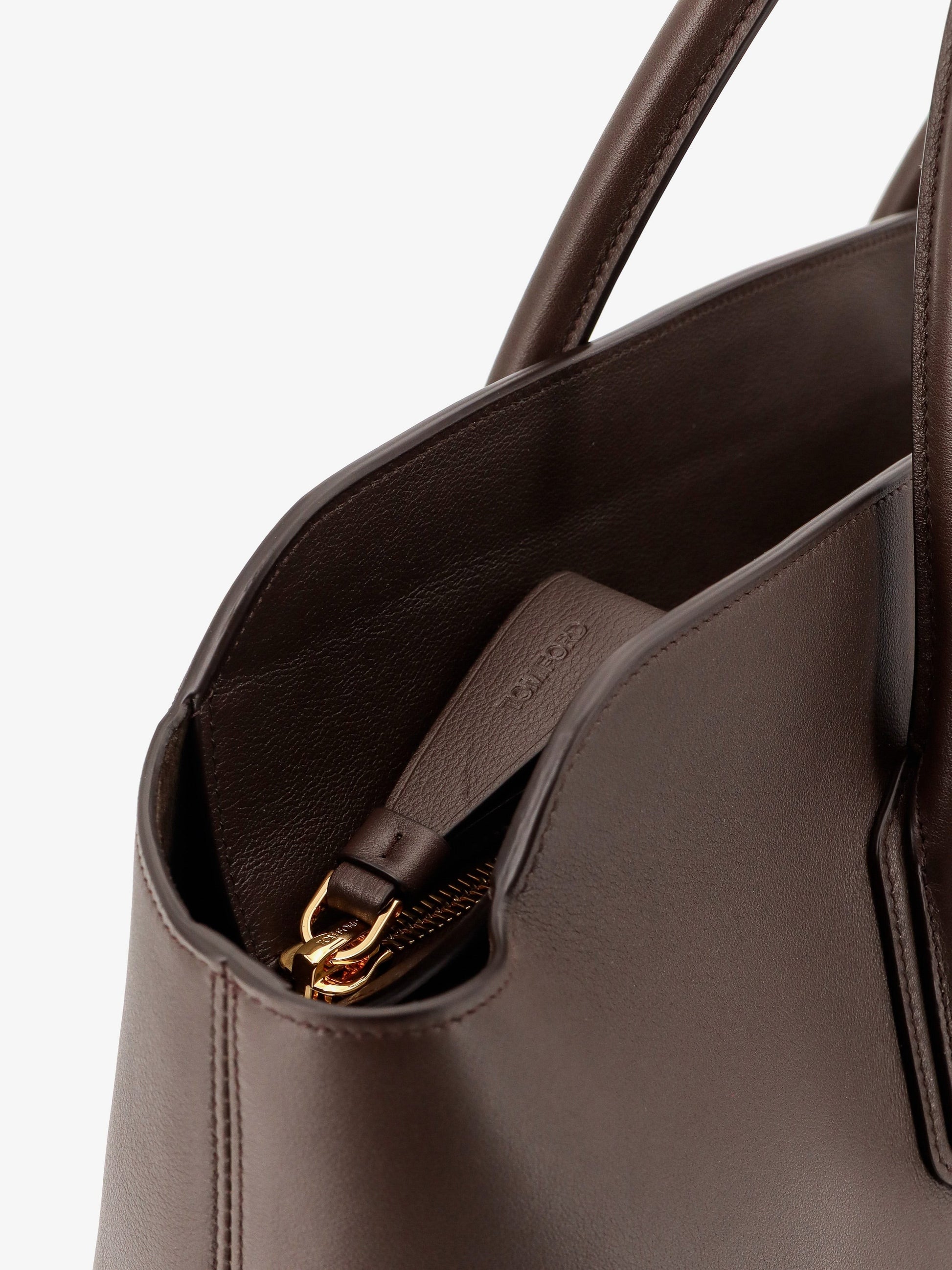 TOM FORD TOM FORD - Leather shoulder bag with logo