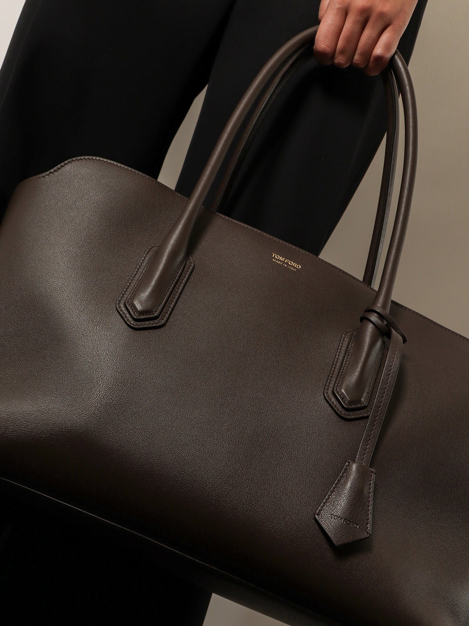 TOM FORD TOM FORD - Leather shoulder bag with logo