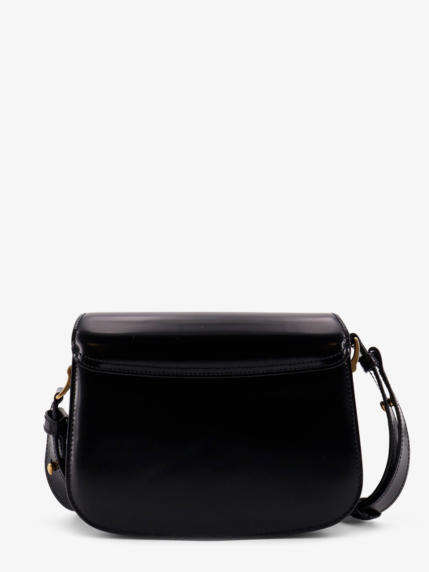 AMI PARIS AMI PARIS - Leather shoulder bag with metal logo on the front