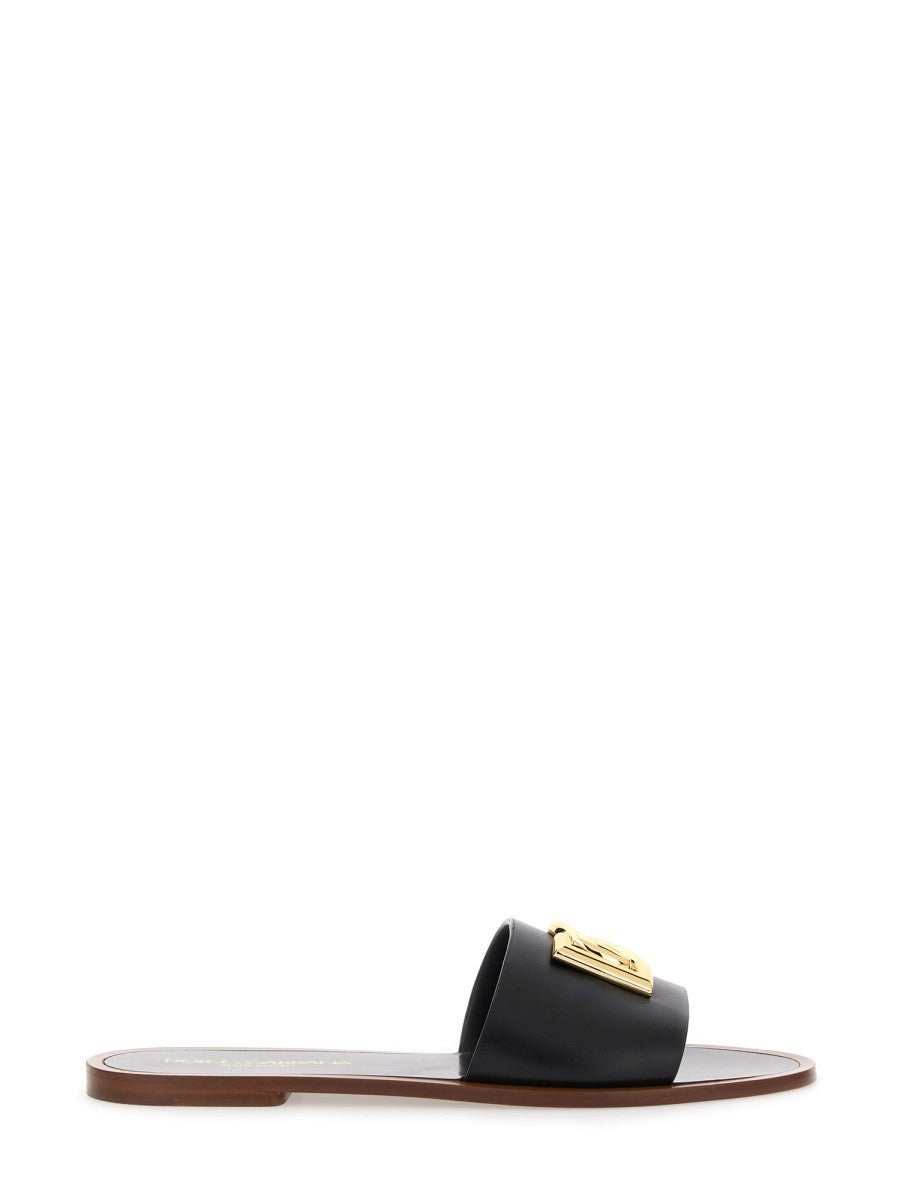 LEATHER SLIDE SANDAL