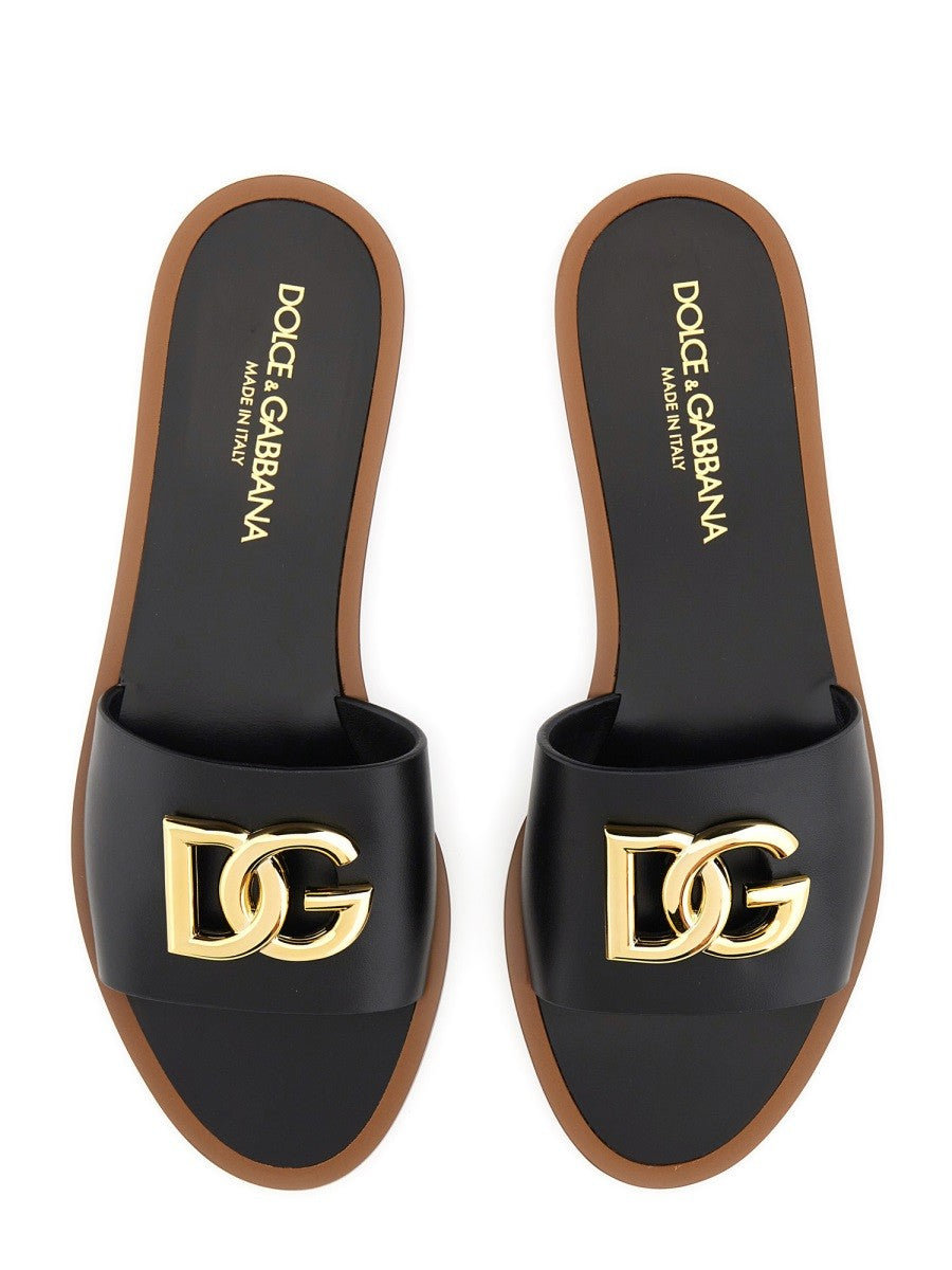 LEATHER SLIDE SANDAL