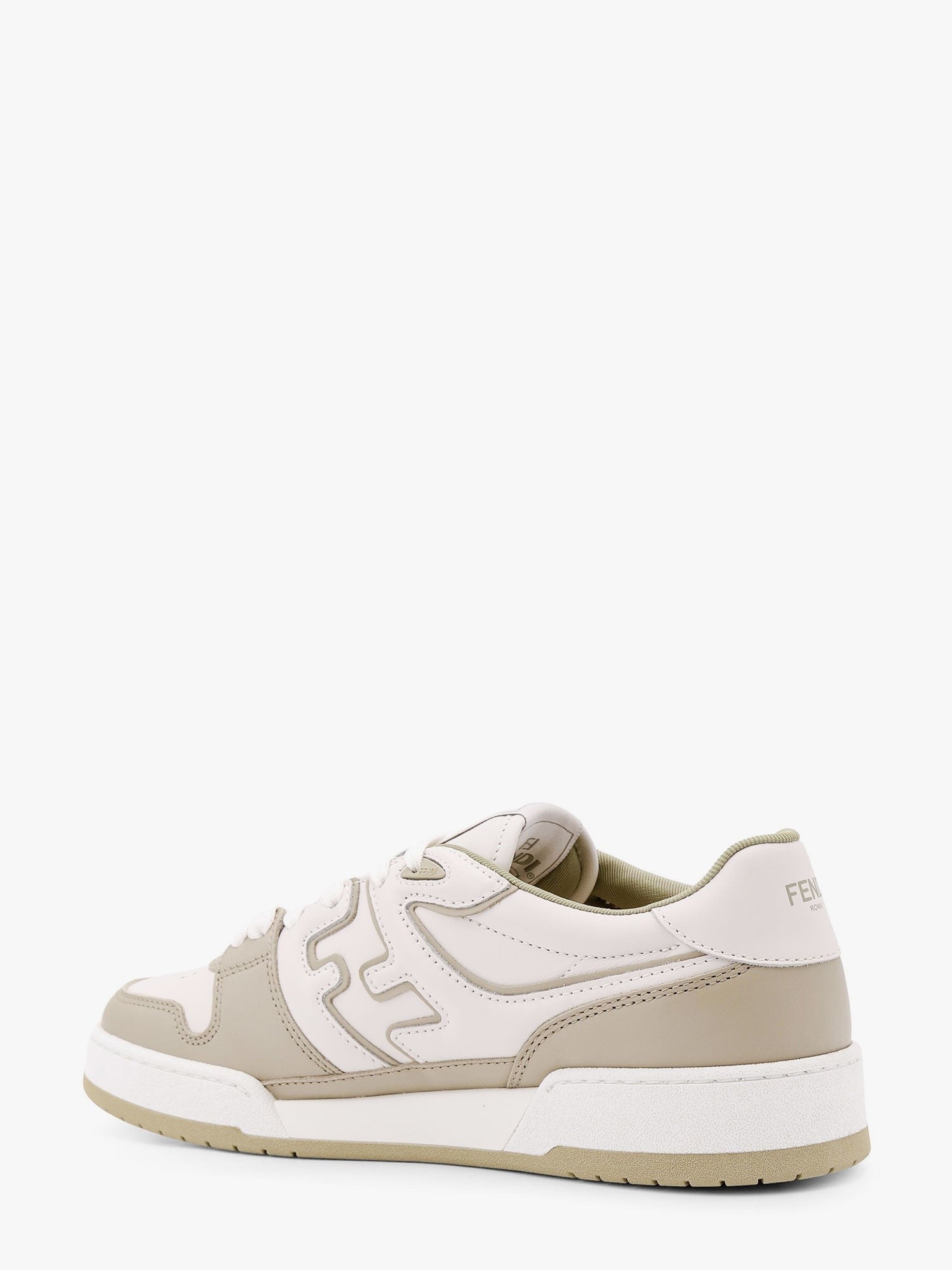 Leather sneakers with ff lateral logo