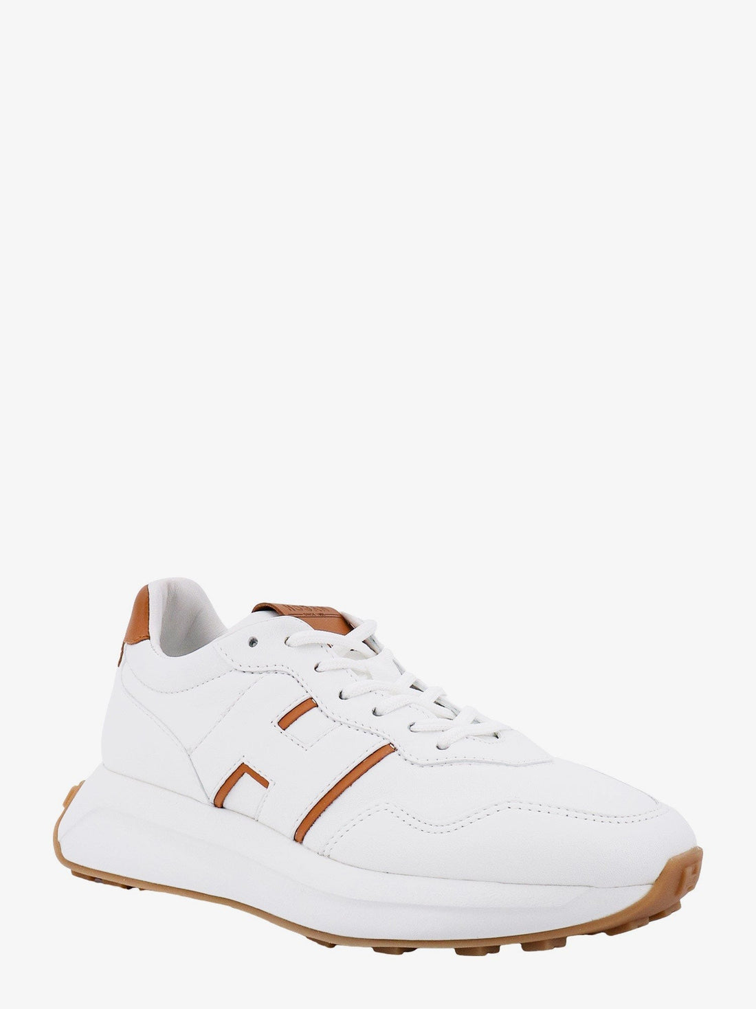 Hogan - Leather sneakers with side logo Bianco