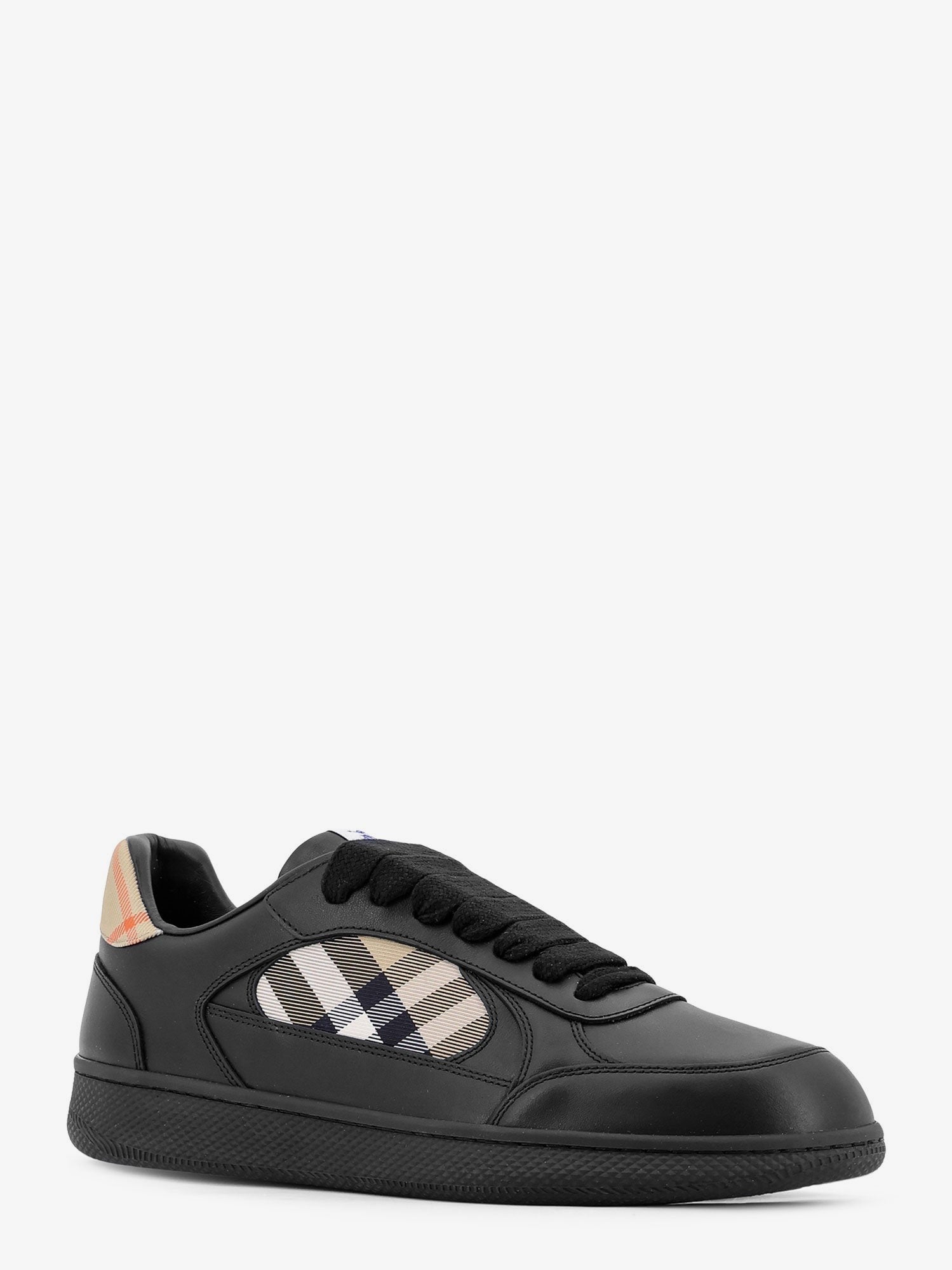 Burberry Burberry - Leather sneakers with Traditional Check inserts