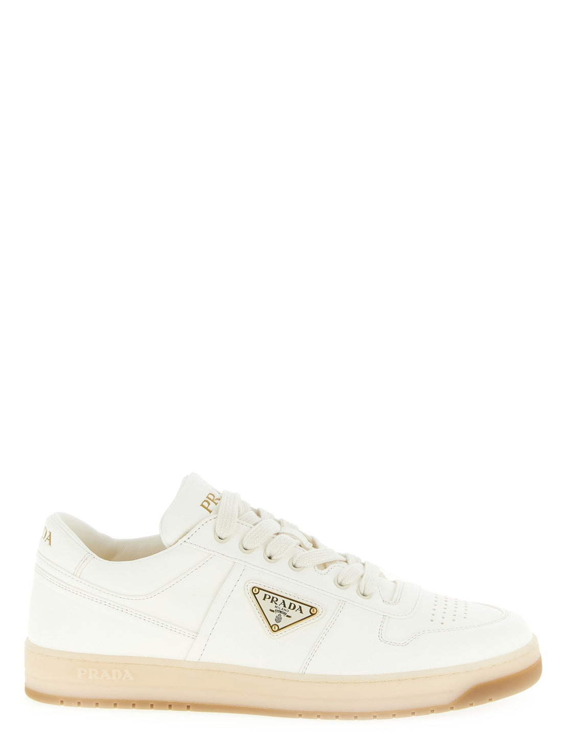 PRADA - Leather sneakers beige 8