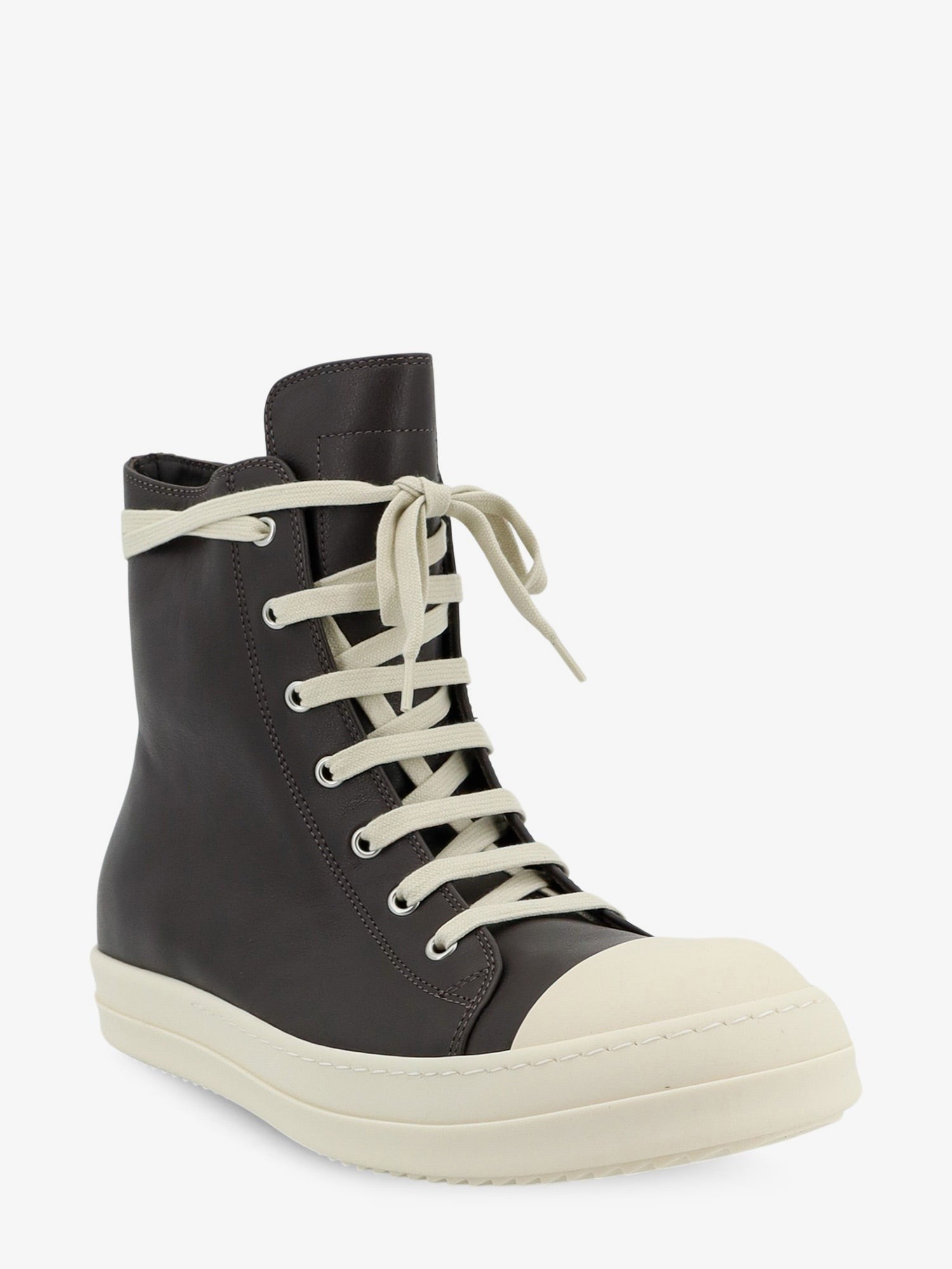 RICK OWENS - Leather sneakers