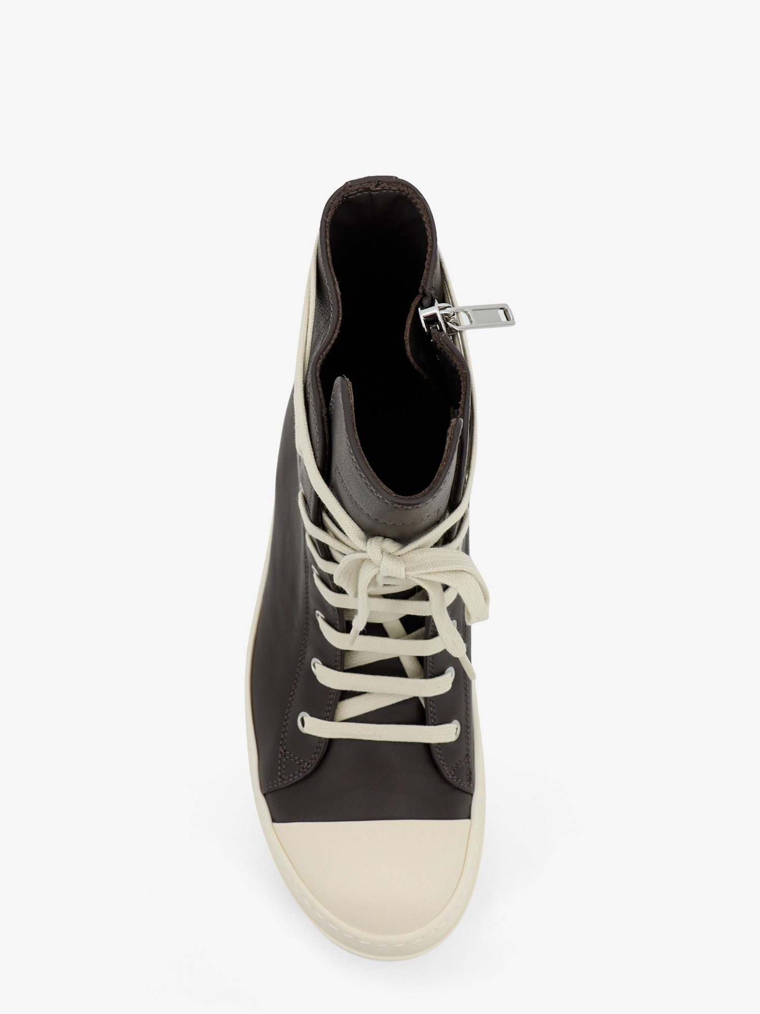 RICK OWENS - Leather sneakers