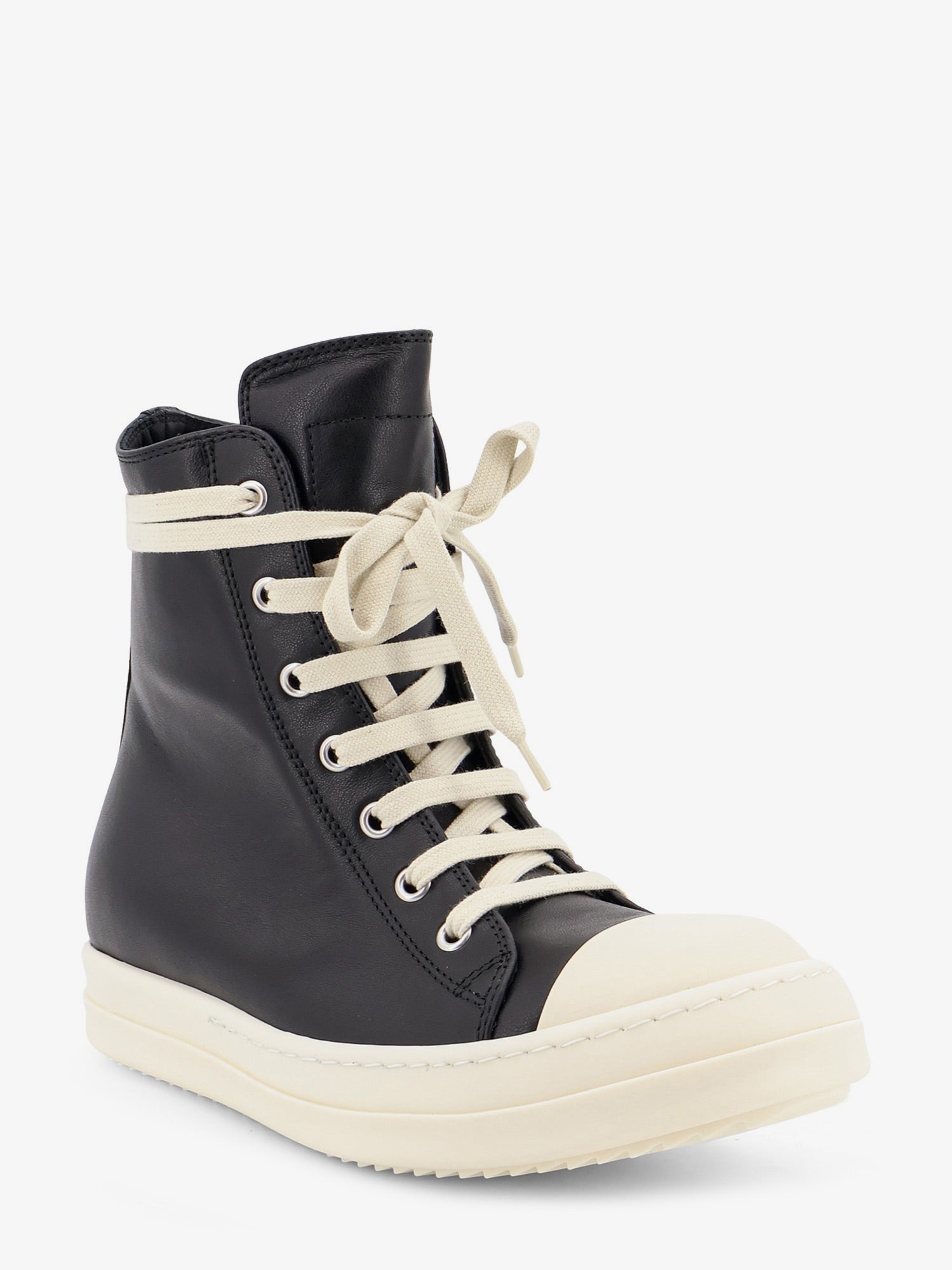 RICK OWENS - Leather sneakers