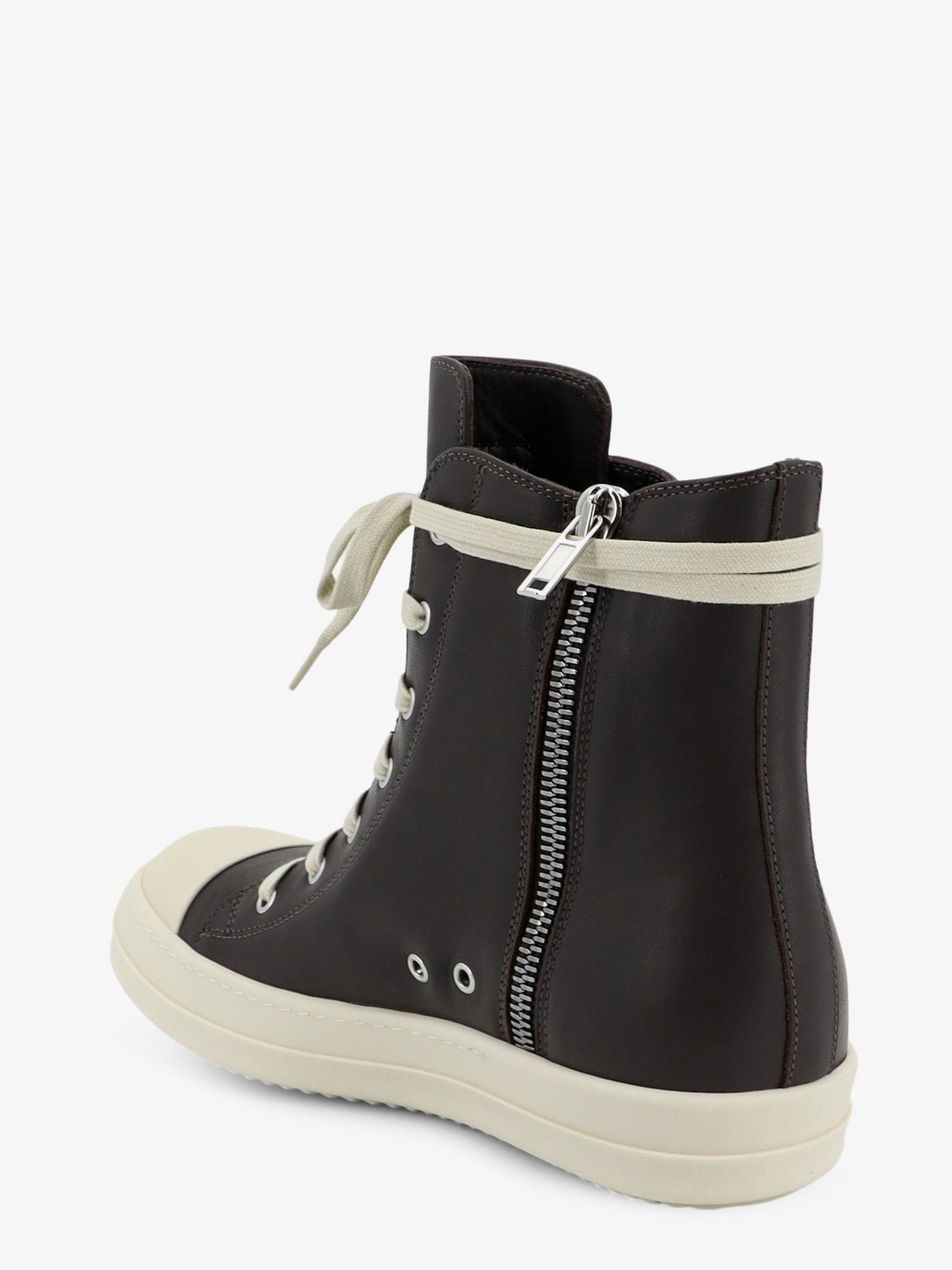 RICK OWENS - Leather sneakers