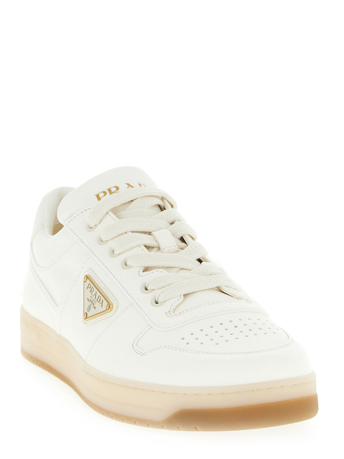 PRADA - Leather sneakers beige 8