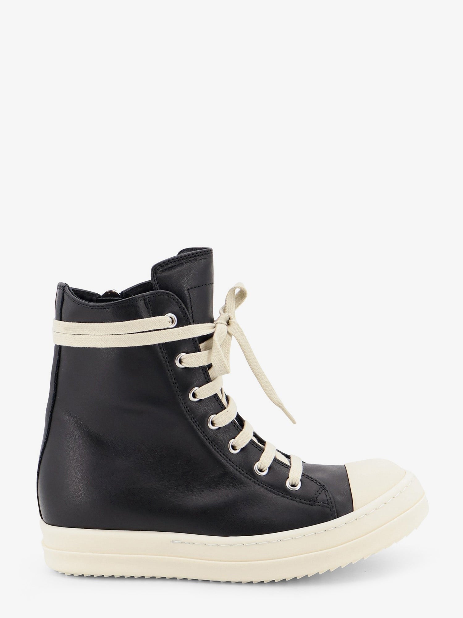 RICK OWENS - Leather sneakers