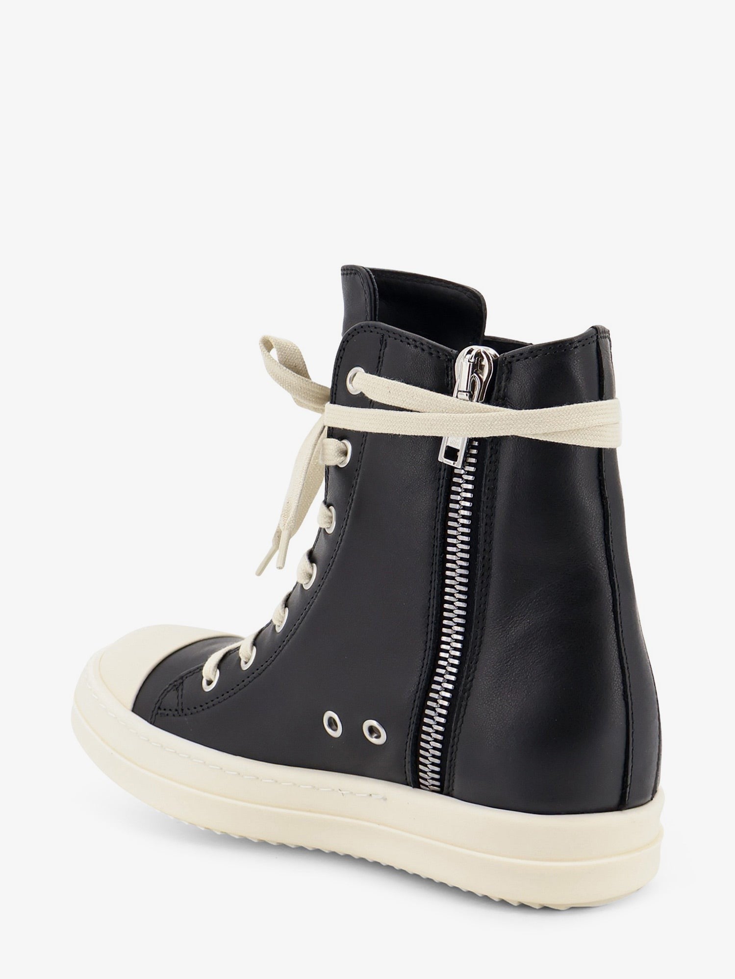 RICK OWENS - Leather sneakers