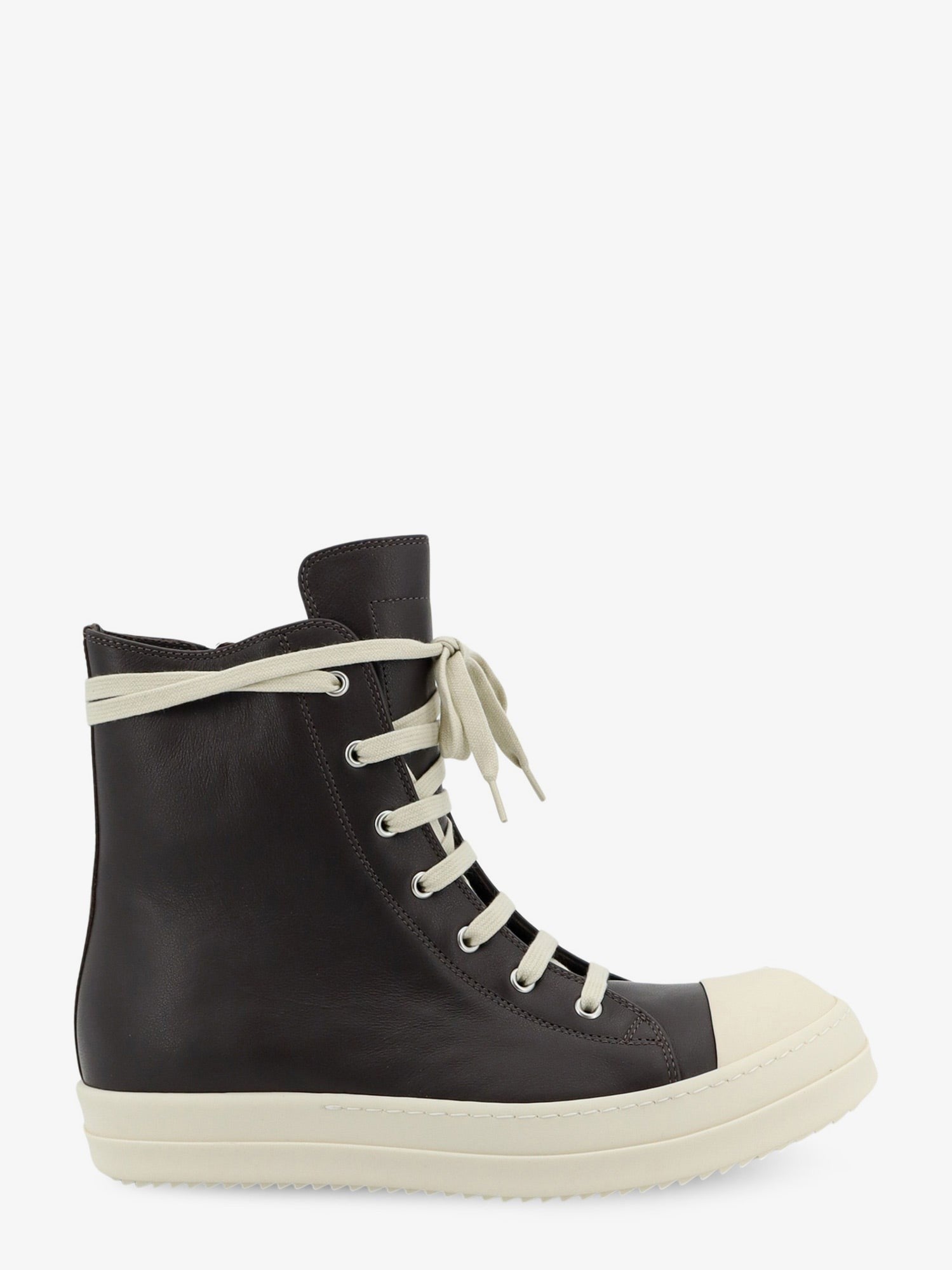 RICK OWENS - Leather sneakers