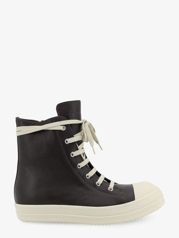 RICK OWENS - Leather sneakers