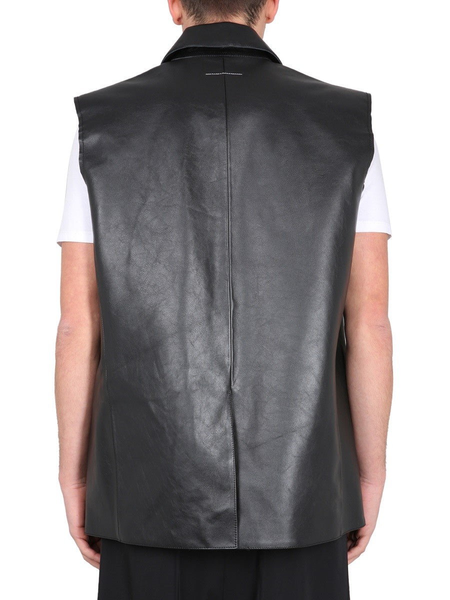 MM6 MAISON MARGIELA MM6 MAISON MARGIELA - LEATHER VEST