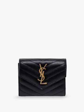 Saint Laurent Saint Laurent - Leather wallet with Cassandre logo on the front