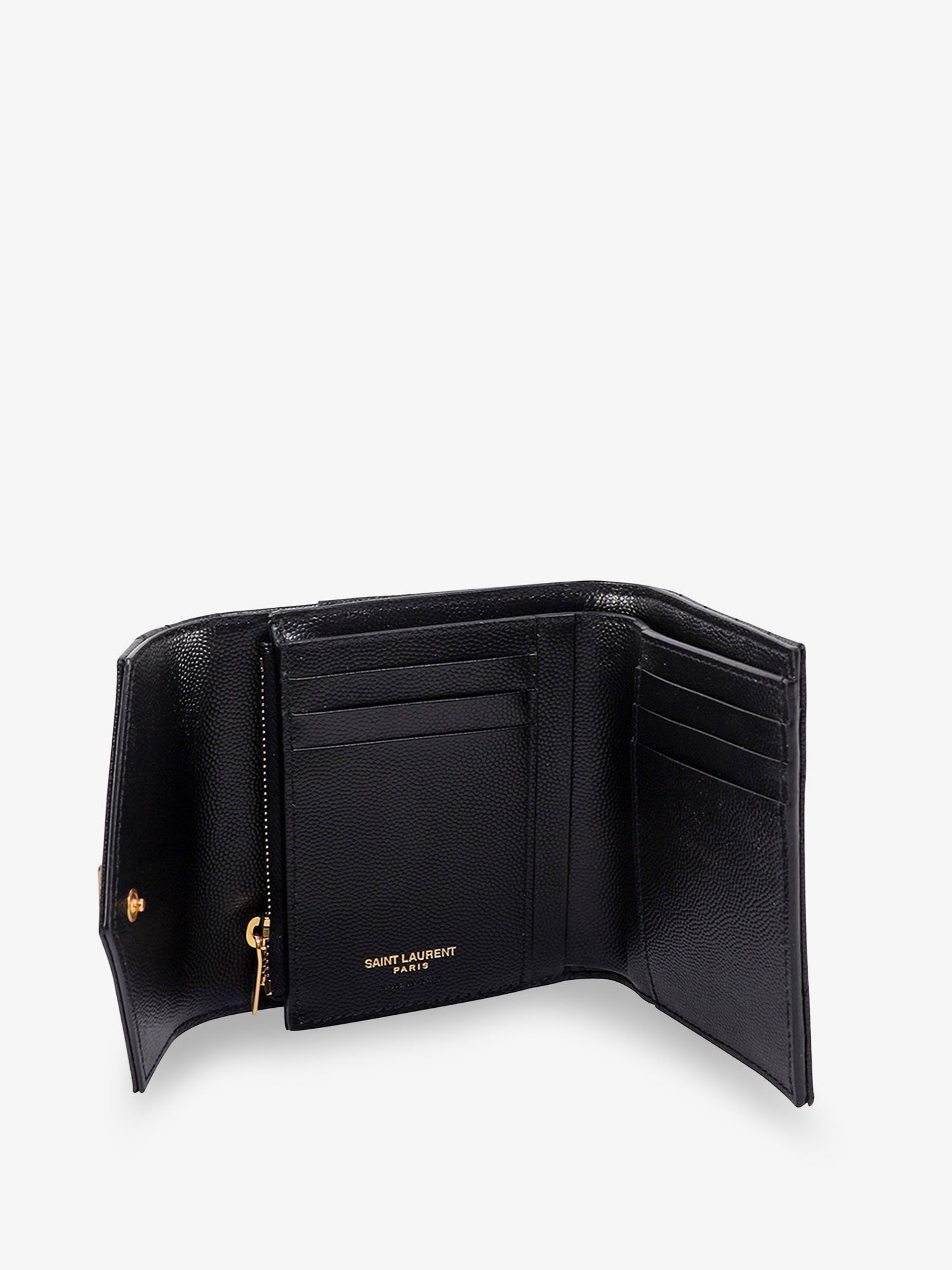 Saint Laurent Saint Laurent - Leather wallet with Cassandre logo on the front