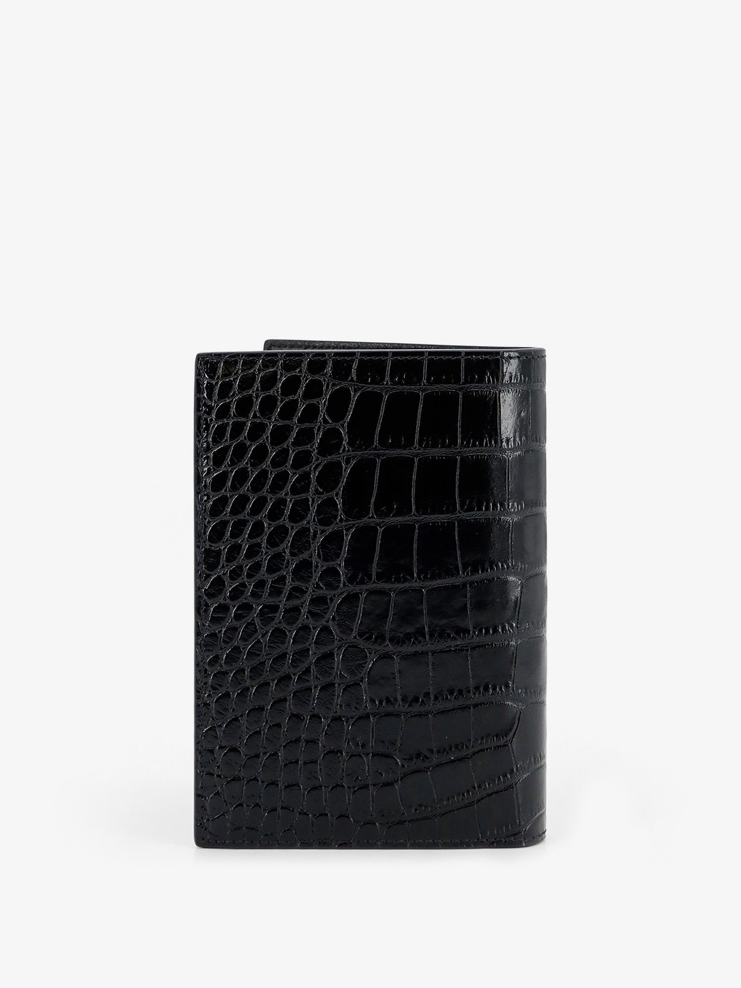 TOM FORD TOM FORD - Leather wallet with crocodile print