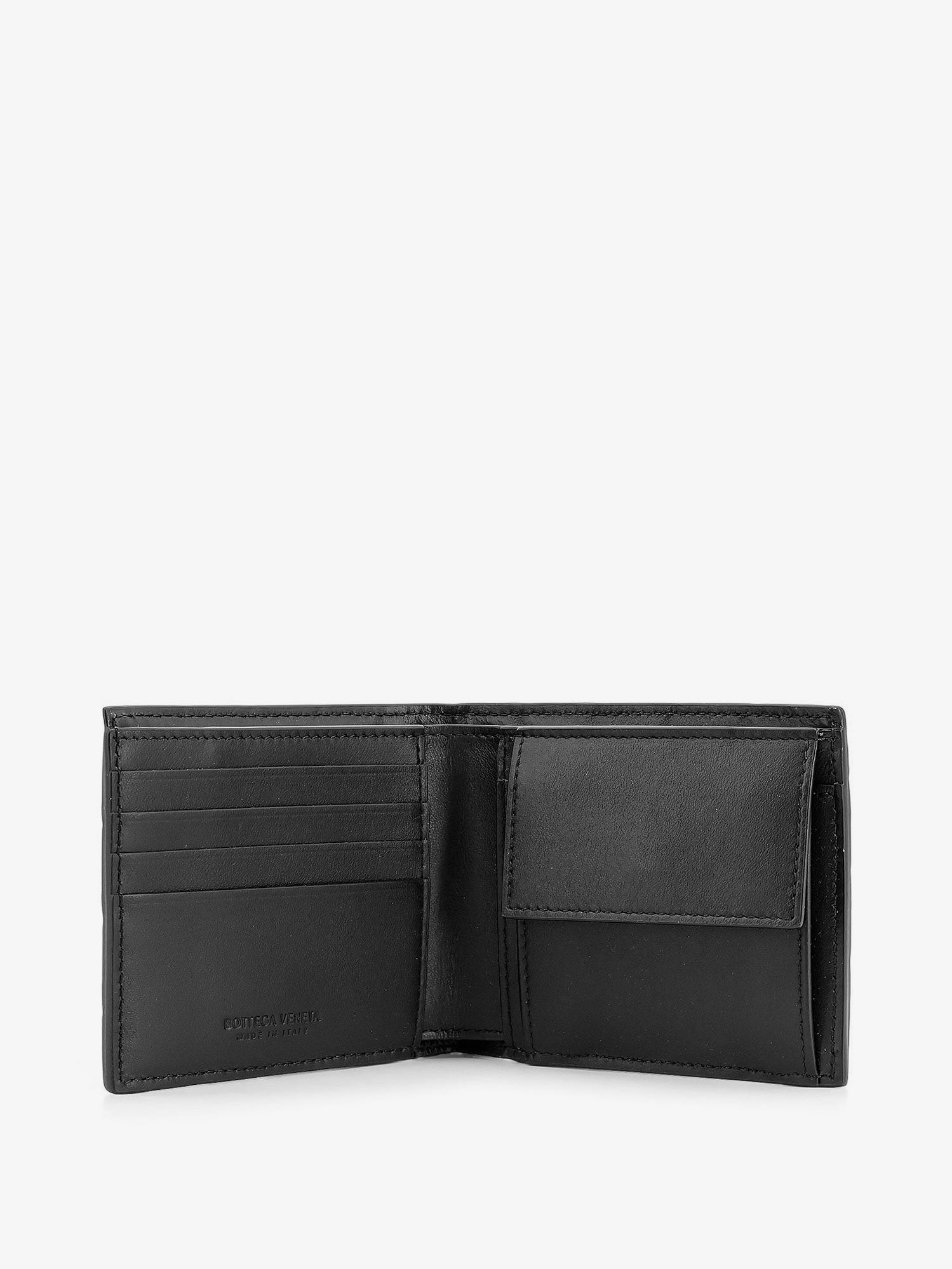 Leather wallet with Intrecciato pattern