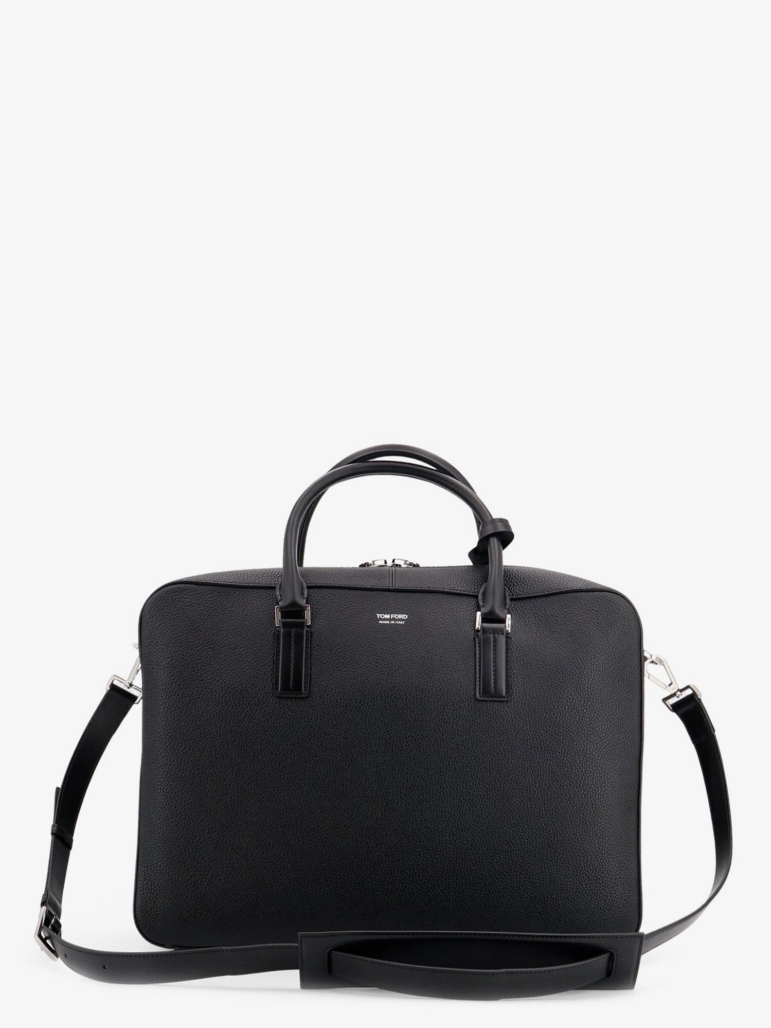 TOM FORD - Leather work bag with front lettering logo leather-work-bag-with-front-lettering-logo_60e9b330-ee38-4cf7-91c7-5c81b9e943fb