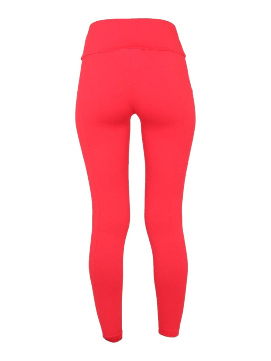 MSGM ELASTIC RED SPORT LEGGINS WITH LOGO