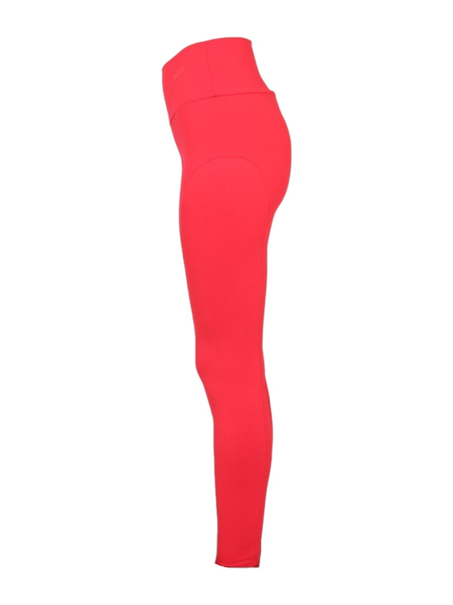 MSGM ELASTIC RED SPORT LEGGINS WITH LOGO