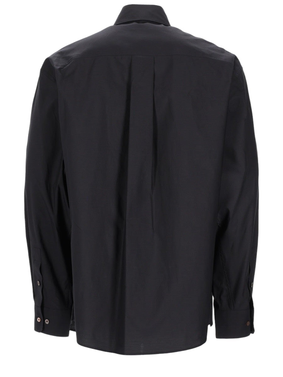 LEMAIRE - Cotton and Silk-Blend Shirt - Black lemaire-cotton-silk-blend-shirt-black-front-jpg