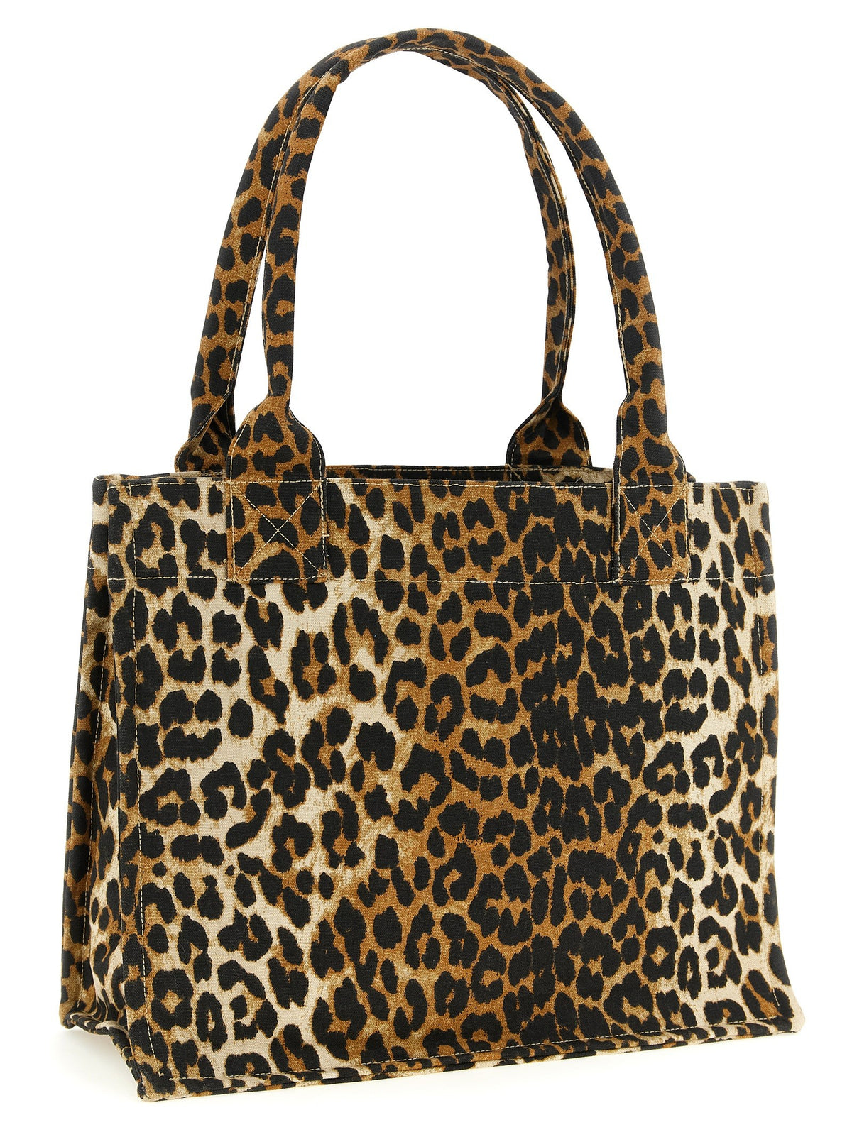 GANNI - 'Leopard' large shopping bag