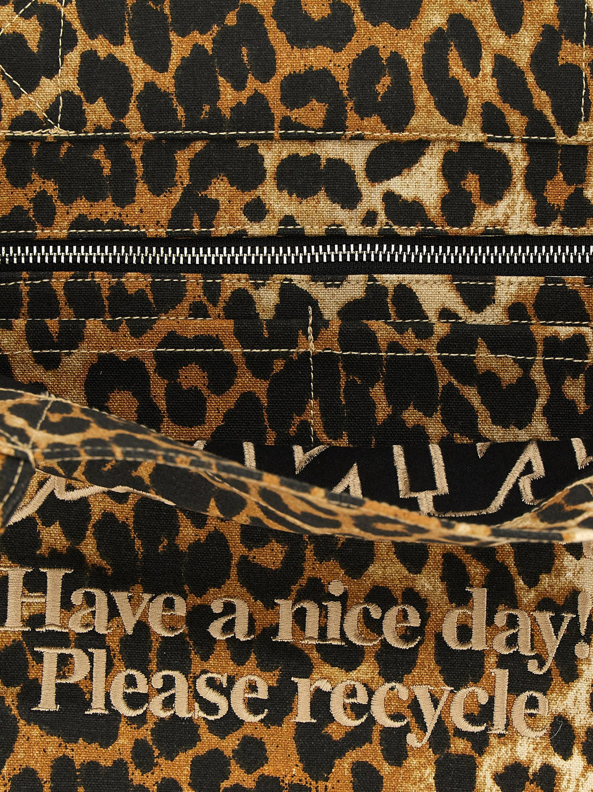 GANNI - 'Leopard' large shopping bag