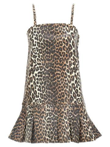 GANNI - Leopard mini dress