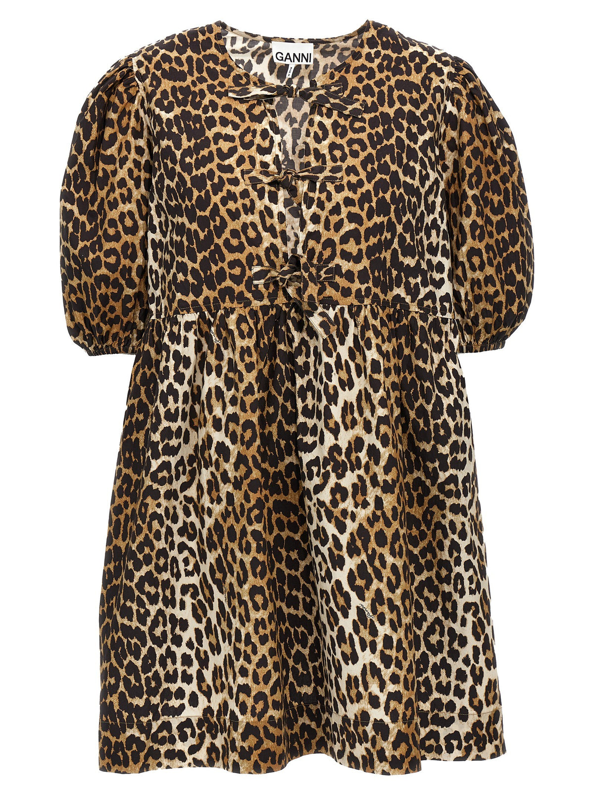 GANNI - Leopard poplin dress leopard-poplin-dress