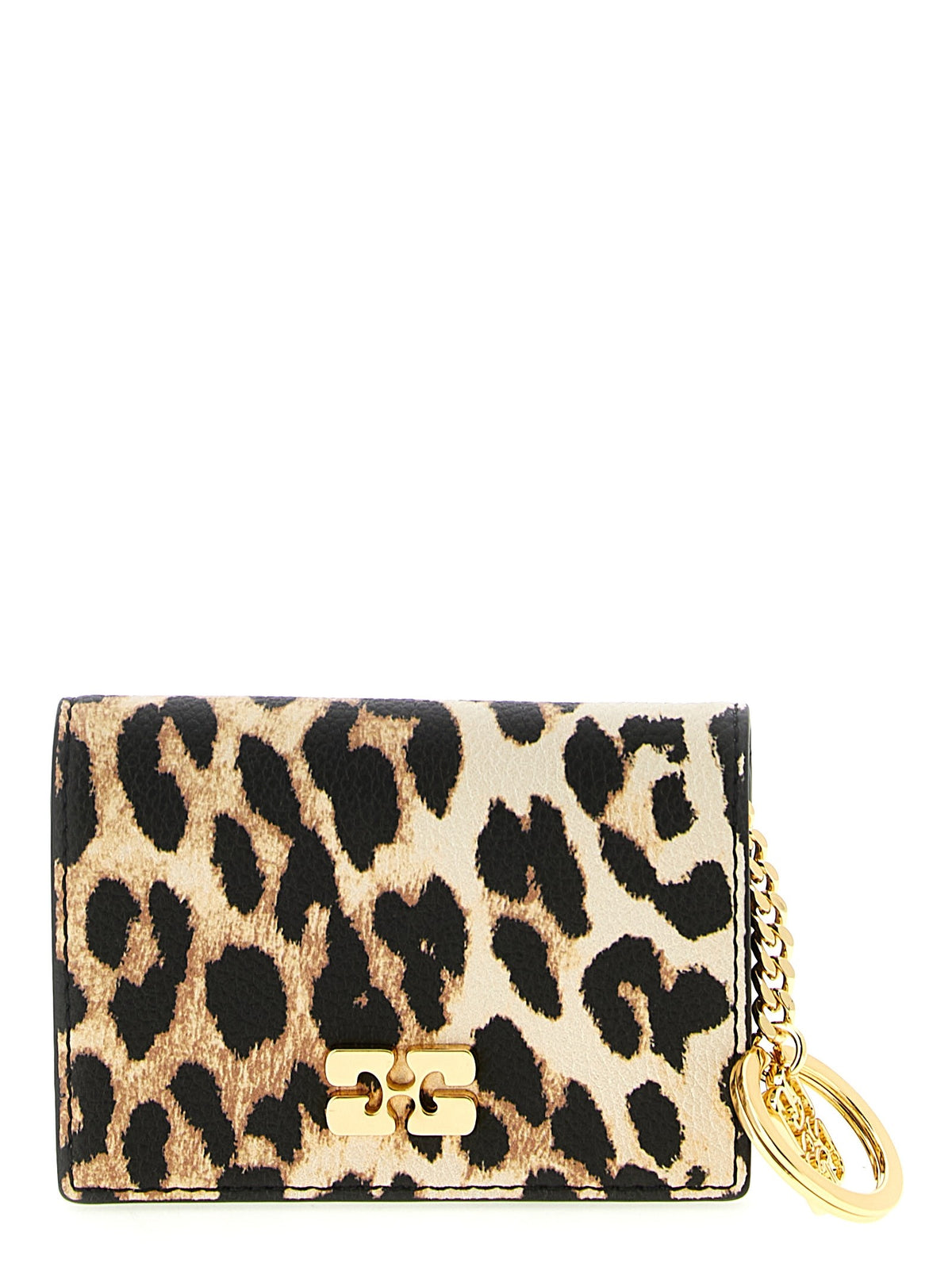 GANNI - 'Leopard' print card holder