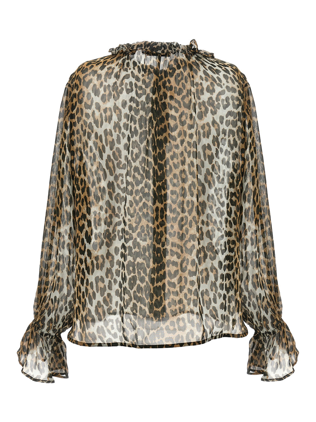 GANNI - 'Leopard Print Chiffon Tie String' shirt leopard-print-chiffon-tie-string-shirt_b60fa48e-2c34-42be-873e-485c804a91ad