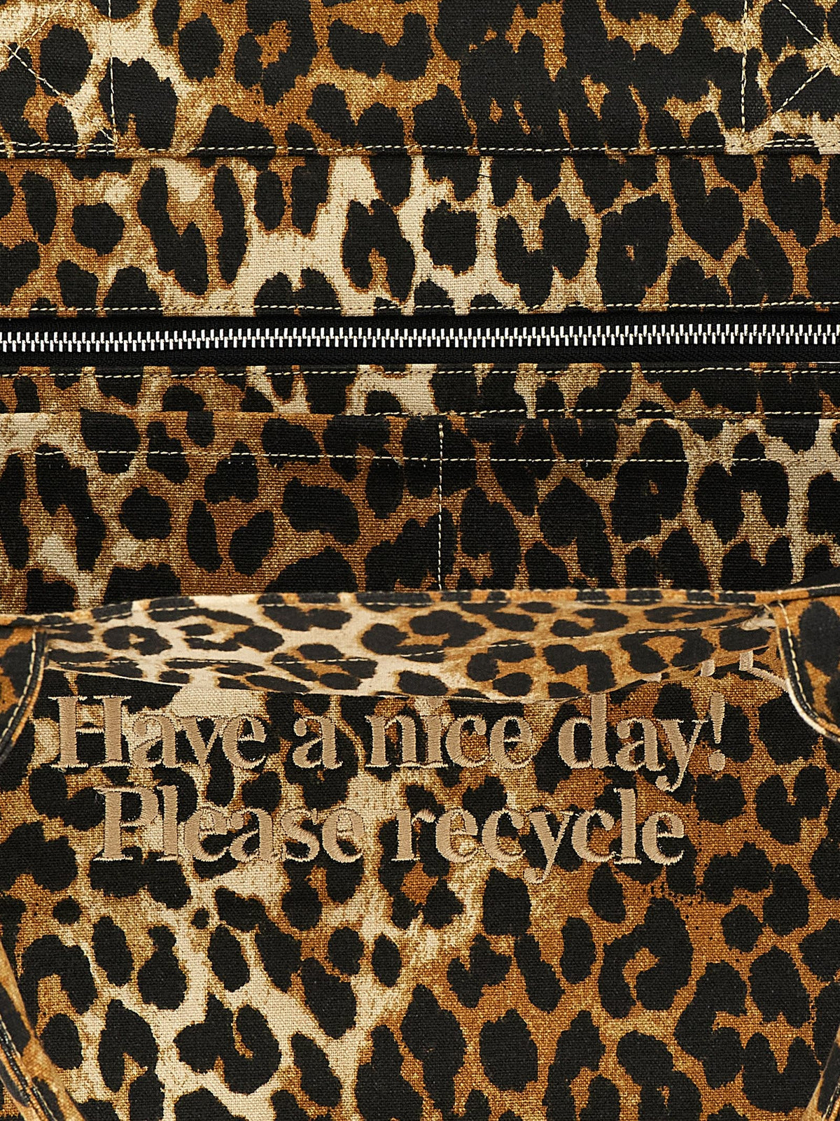 GANNI - 'Leopard XXL' shopping bag