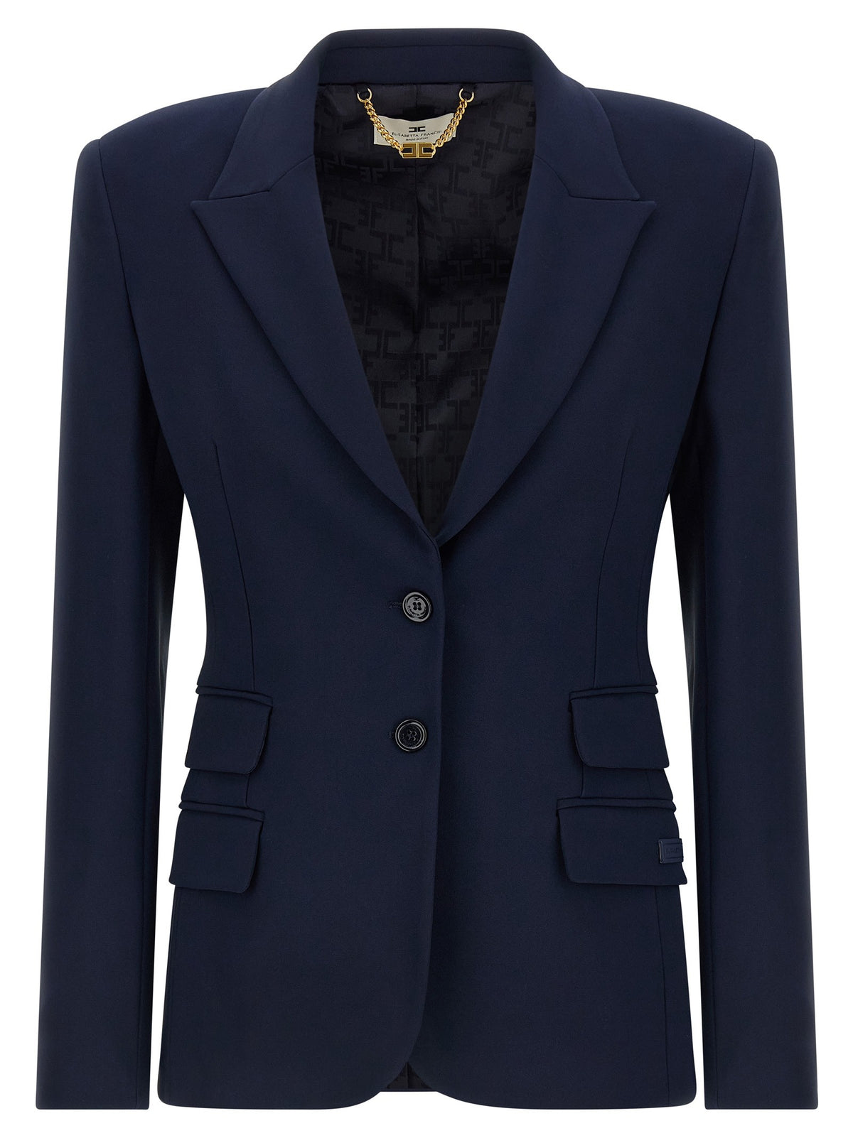 Elisabetta Franchi - Light crêpe blazer Blue