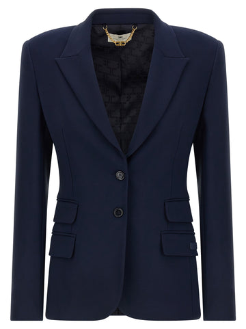Elisabetta Franchi - Light crêpe blazer Blue