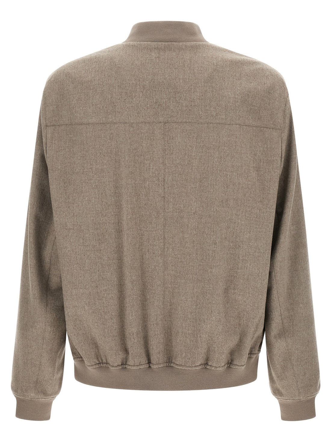 Brunello Cucinelli - Light flannel bomber jacket gray