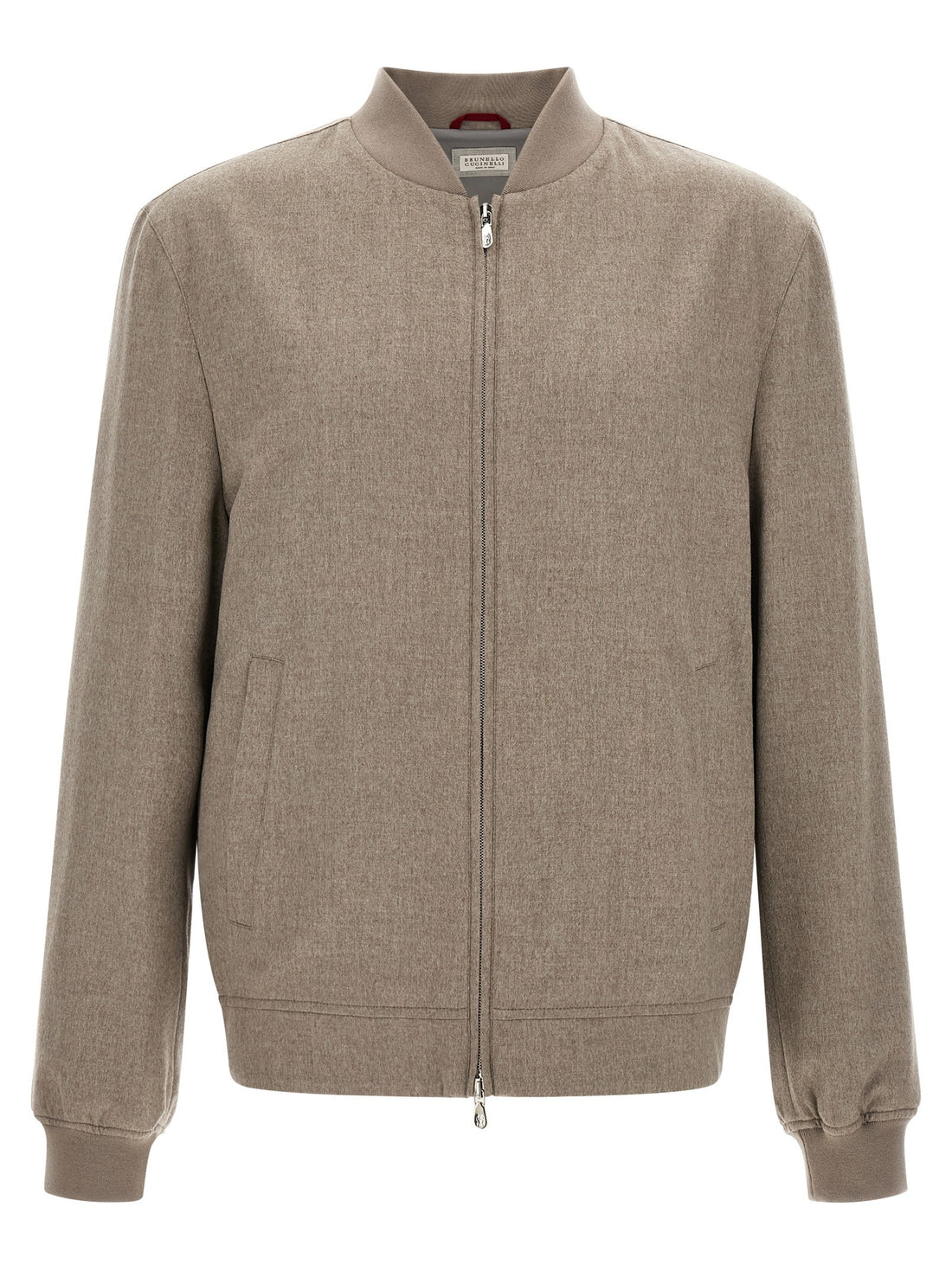 Brunello Cucinelli - Light flannel bomber jacket gray