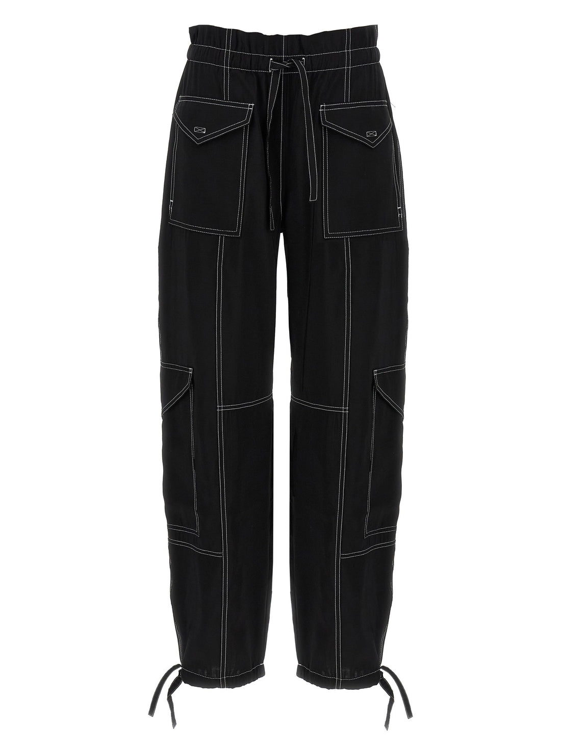 GANNI - 'Light Slub Pocket' pants Black 34 EU