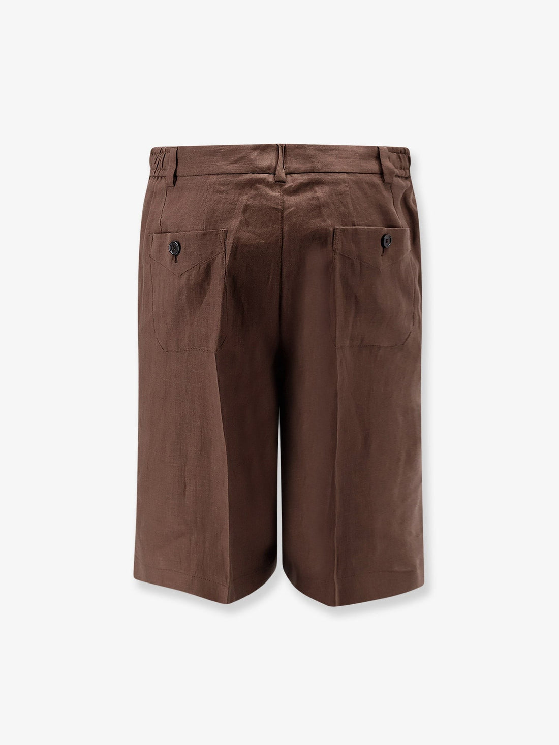 Linen and cotton blend bermuda shorts