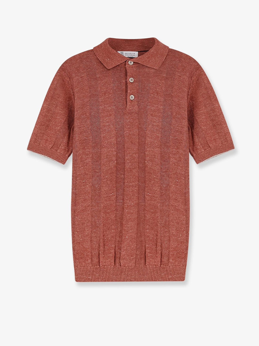 Brunello Cucinelli Linen and cotton blend polo shirt