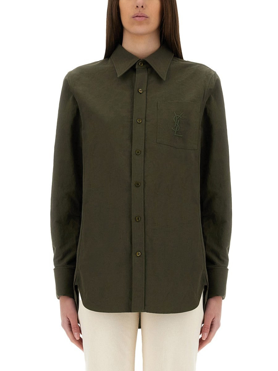 Saint Laurent Saint Laurent - LINEN AND COTTON "CASSANDRE" SHIRT