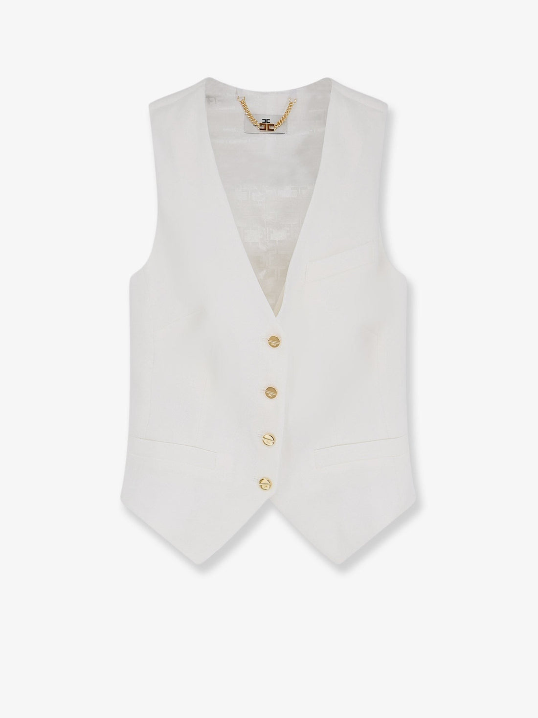 Elisabetta Franchi - Linen and viscose vest linen-and-viscose-vest_50013d00-6c32-4522-9d5c-961f99434b21