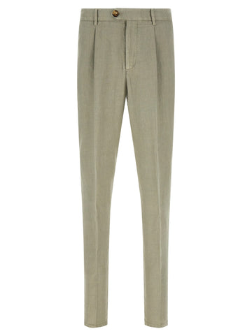 Brunello Cucinelli - Linen gabardine trousers