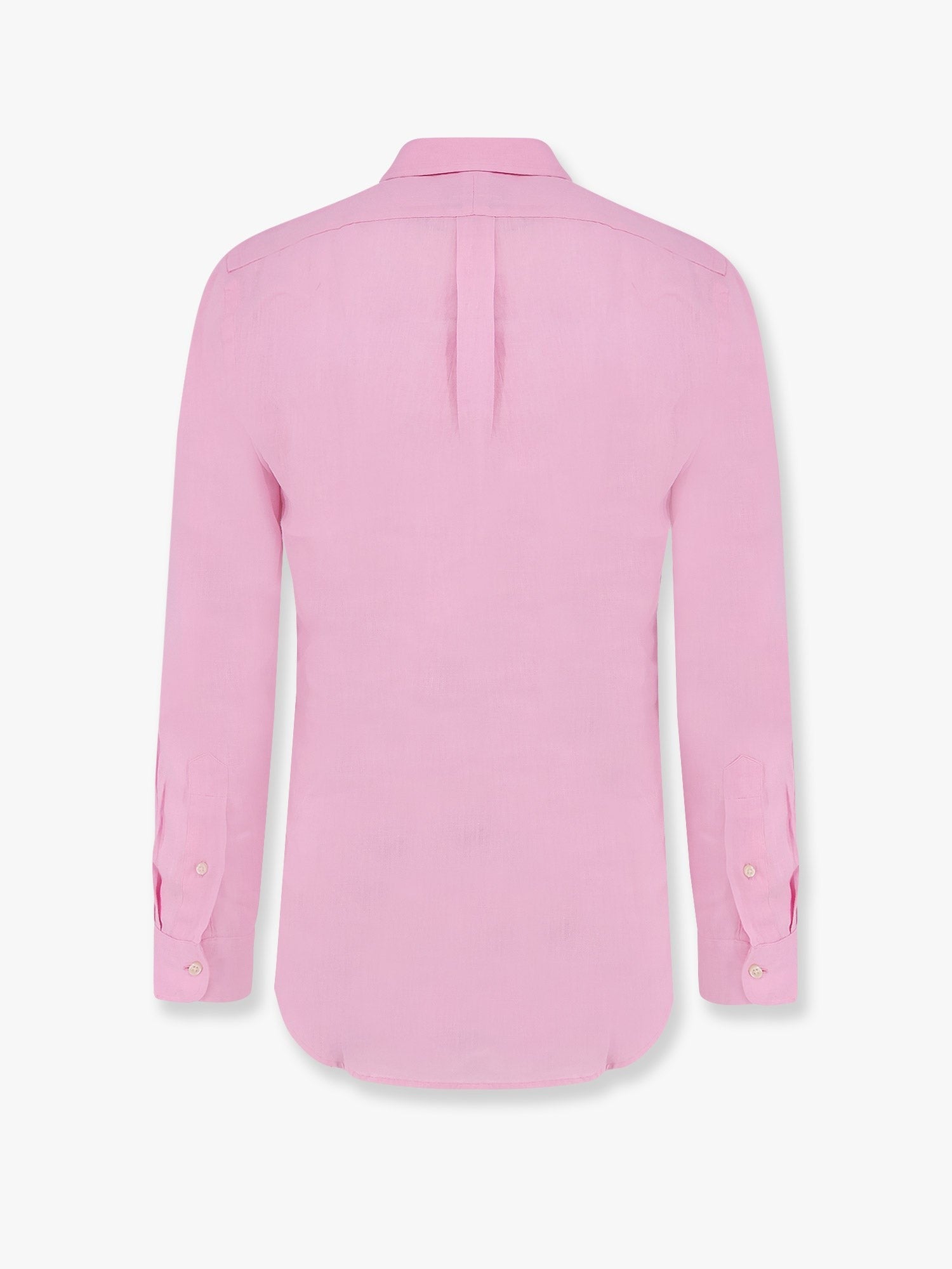 Linen shirt with logo embroidery