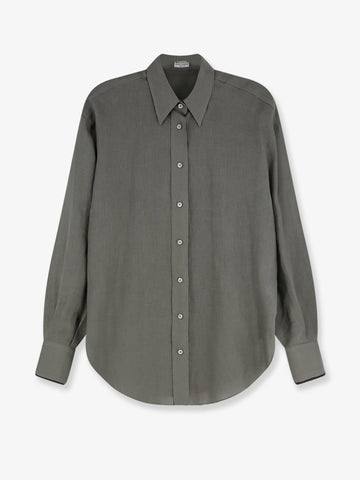 Brunello Cucinelli Brunello Cucinelli - Linen shirt with Monili detail